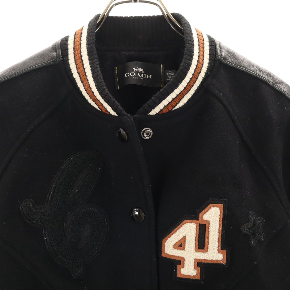 COACH コーチ スタジャン XS ブラック F34122 バーシティジャケット