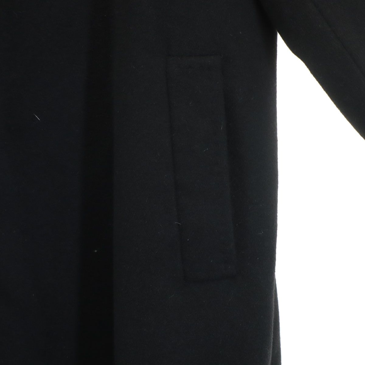 トップ BALMAIN バルマン カシミヤ100% ロングコート 9 ブラック