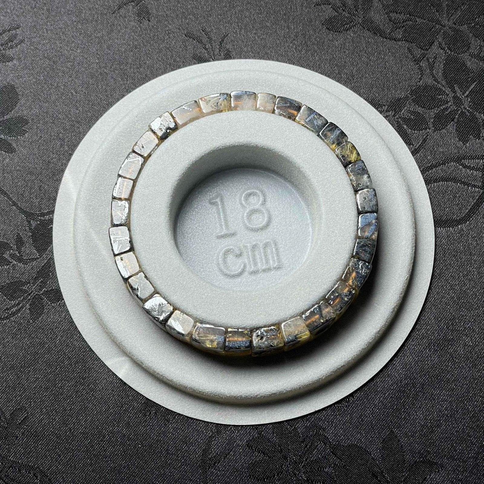 10%OFF 貴重 EU製☆太陽花タイチンルチルバングル☆黄金針水晶