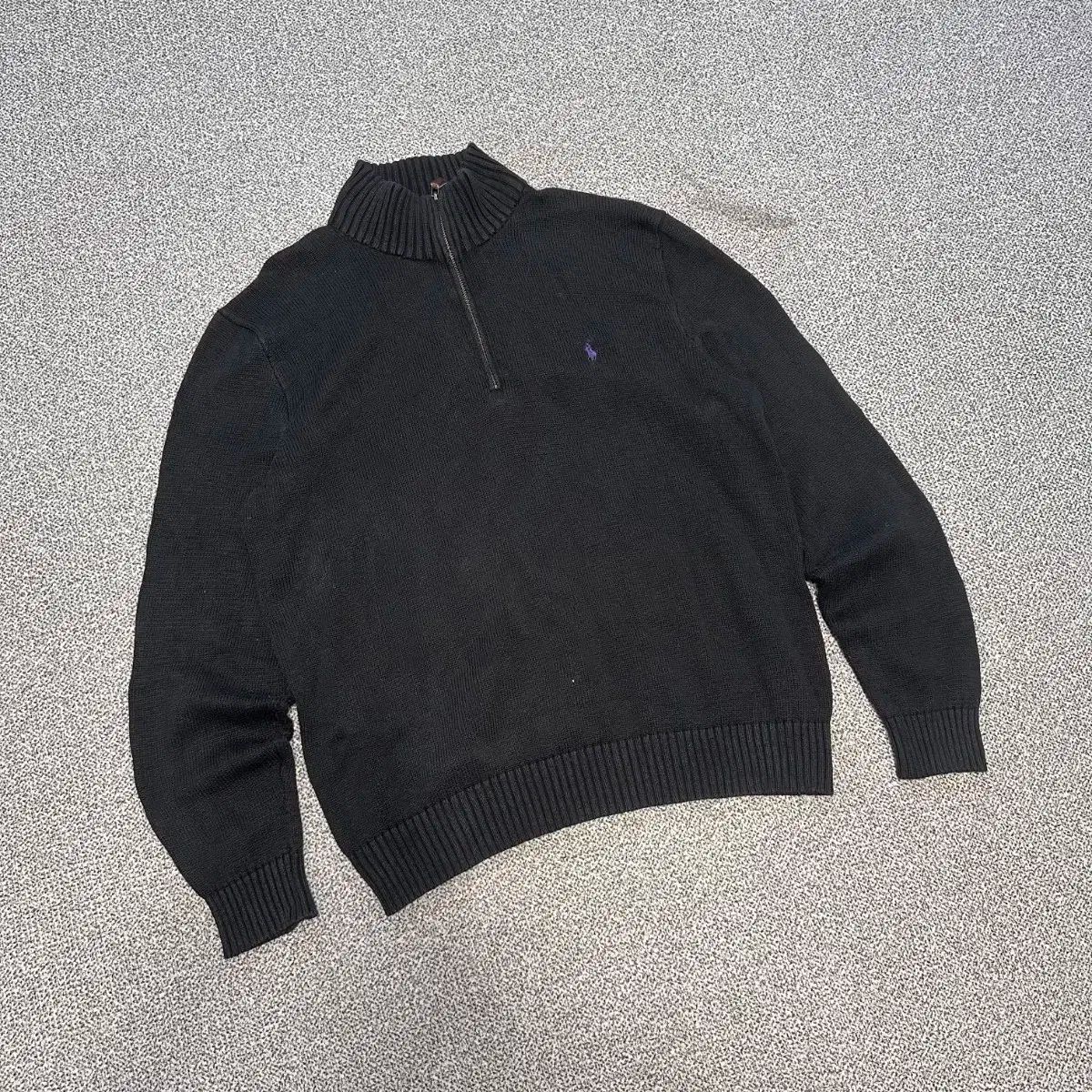ポロ ラルフローレン ブラック ハーフネック ニット