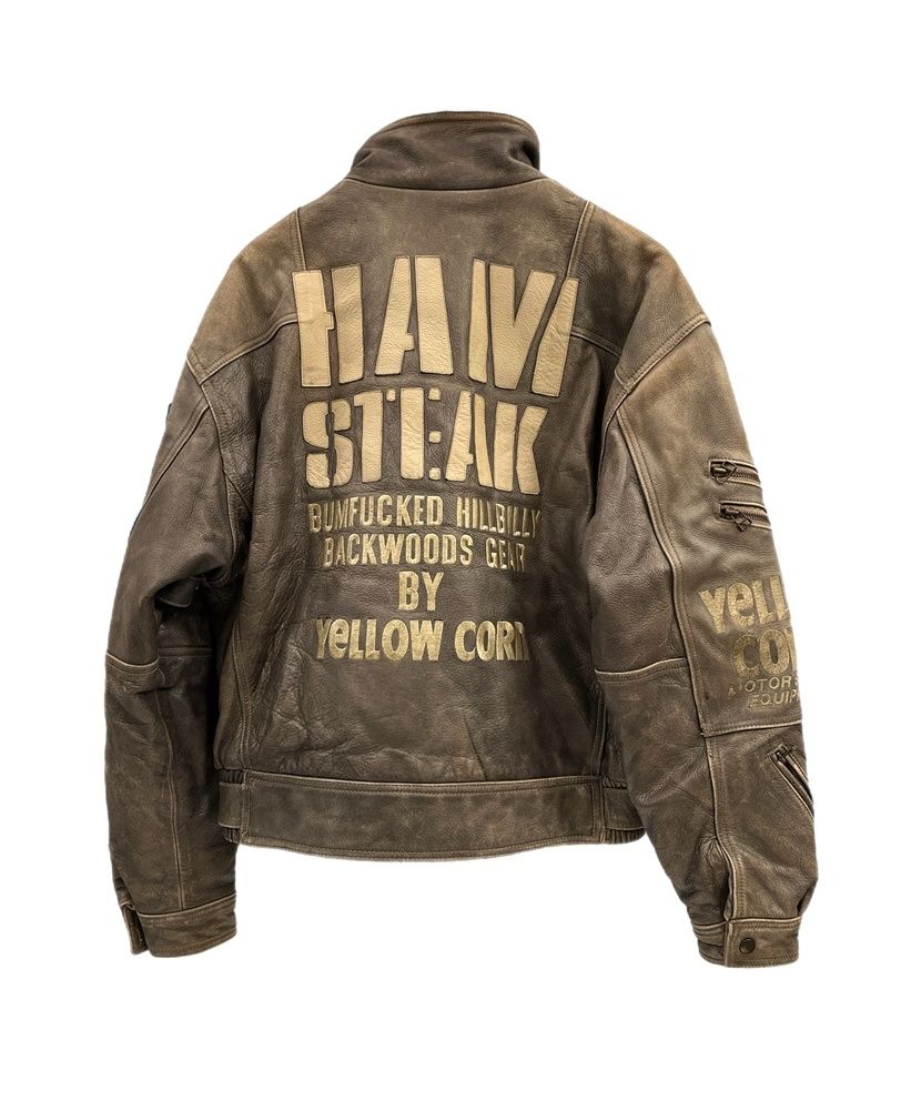 イエローコーン YeLLOW CORN レザージャケット ライダースジャケット シングルライダース バイカー バイク ツーリング 灰色 ジャケット グレー Lサイズ 101MT-5281