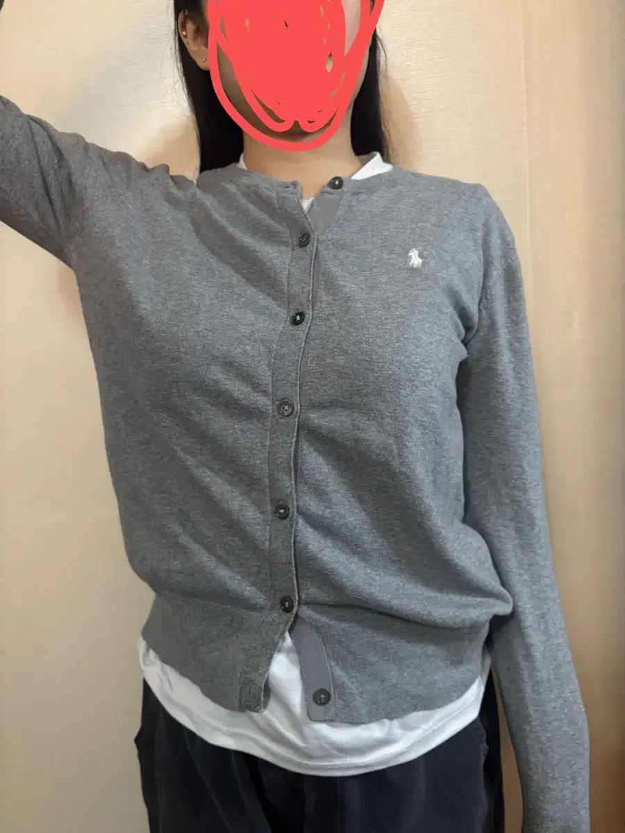 ポロラルフローレン グレー カーディガン M