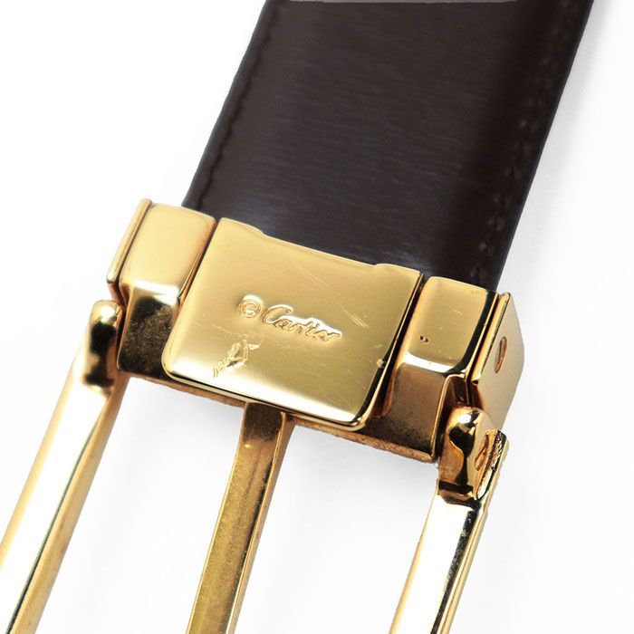 SALE【美品】CARTIER PARIS カルティエ パリ ベルト カーフレザー