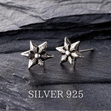 Silver925 両耳　スタッドピアス　chプラス シルバー アクセサリー CHROME HEARTS/クロムハーツ】 ピアス No2 CHプラス スタッド ピアス