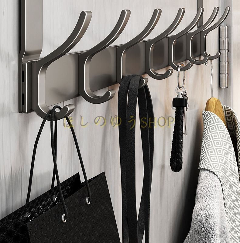 ドアハンガー 2連 フック 簡単取付 ドア掛け ハンガー インテリア 吊り下げ コートハンガー ウォールハンガー 防錆 ホワイト ブラック