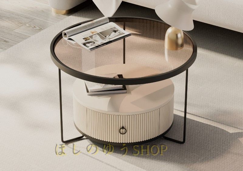 リビング テーブル センター 収納キャビネット付き サイドテーブル おしゃれ かわいい インテリア 家具 コーヒーテーブル エンドテーブ