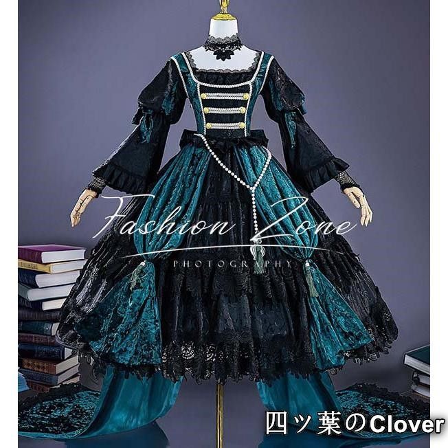 黒執事風 緑の魔女シエルファントムハイヴコスプレ衣装ウィッグ靴 cosplay 演出服変装B 251110