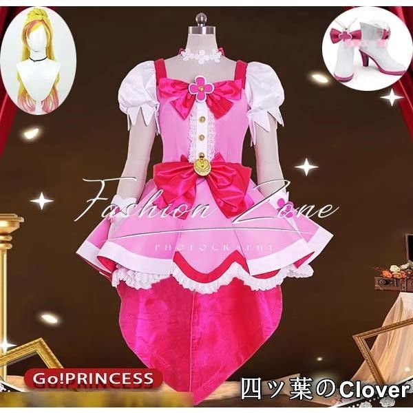 Go プリンセスプリキュア 風 春野はるか キュアフローラ花神天使コスプレ衣装ウィッグ 靴cosplay 演出服変装B 251110