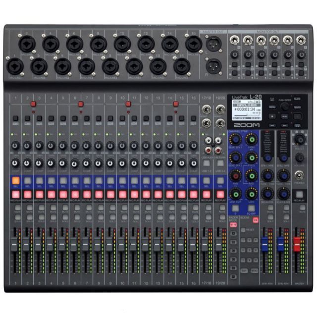 ZOOM ズーム L 20 20チャンネル デジタルミキサー レコーダー 3年延長保証 ユーザー登録