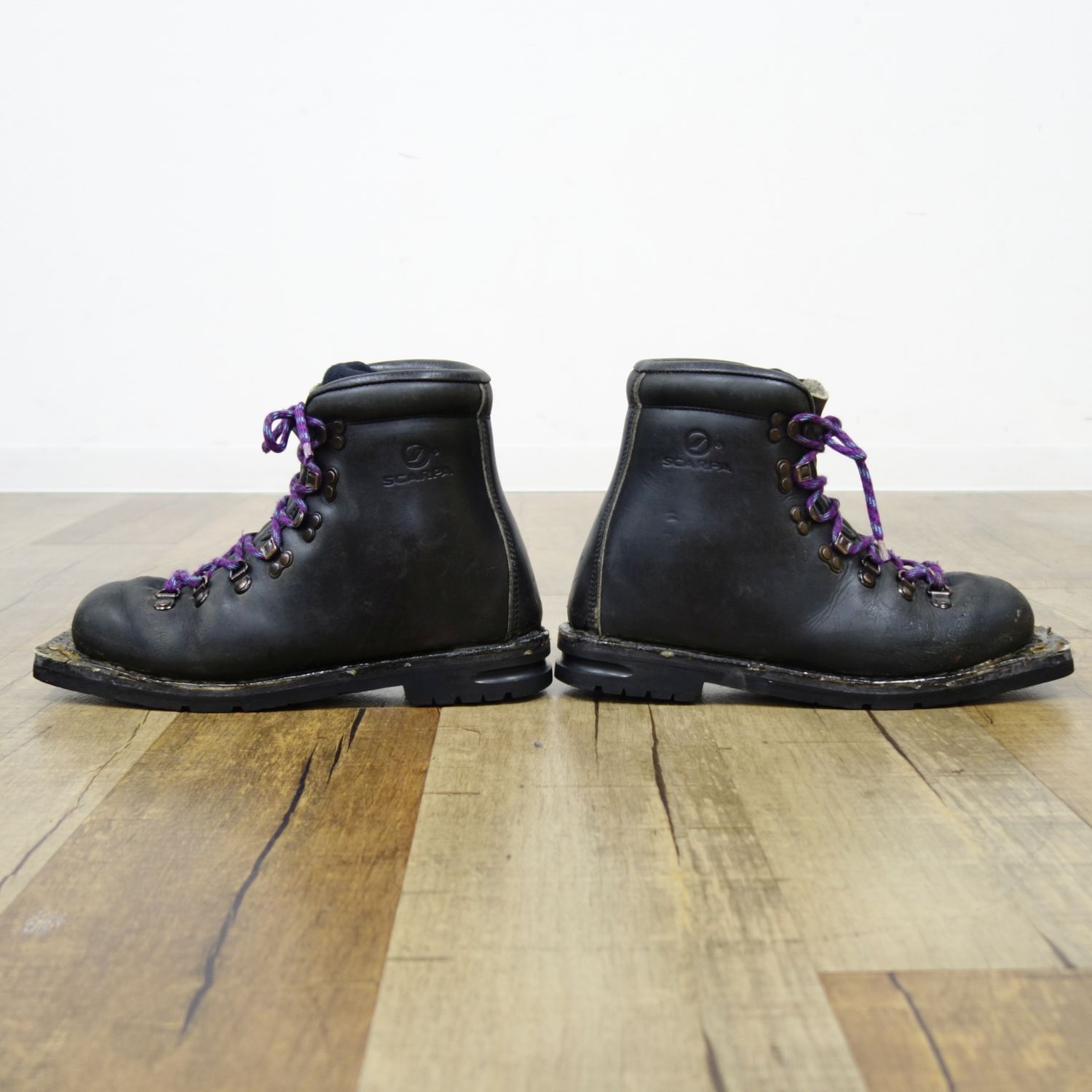 希少 スカルパ SCARPA ビンソン テレマーク スキー ブーツ 革靴 レザー