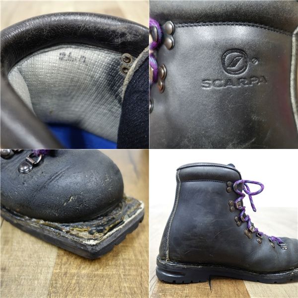 希少 スカルパ SCARPA ビンソン テレマーク スキー ブーツ 革靴 レザー