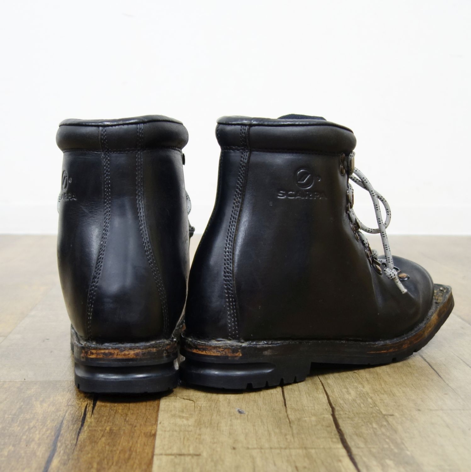 希少 スカルパ SCARPA ビンソン テレマーク スキー ブーツ 革靴 レザー