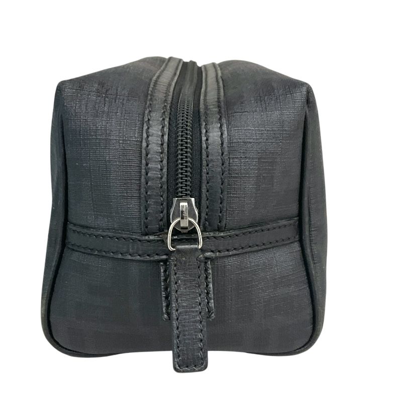 フェンディ FENDI ズッカポーチ 7N0057 グレー PVC レディース ハンドバッグ