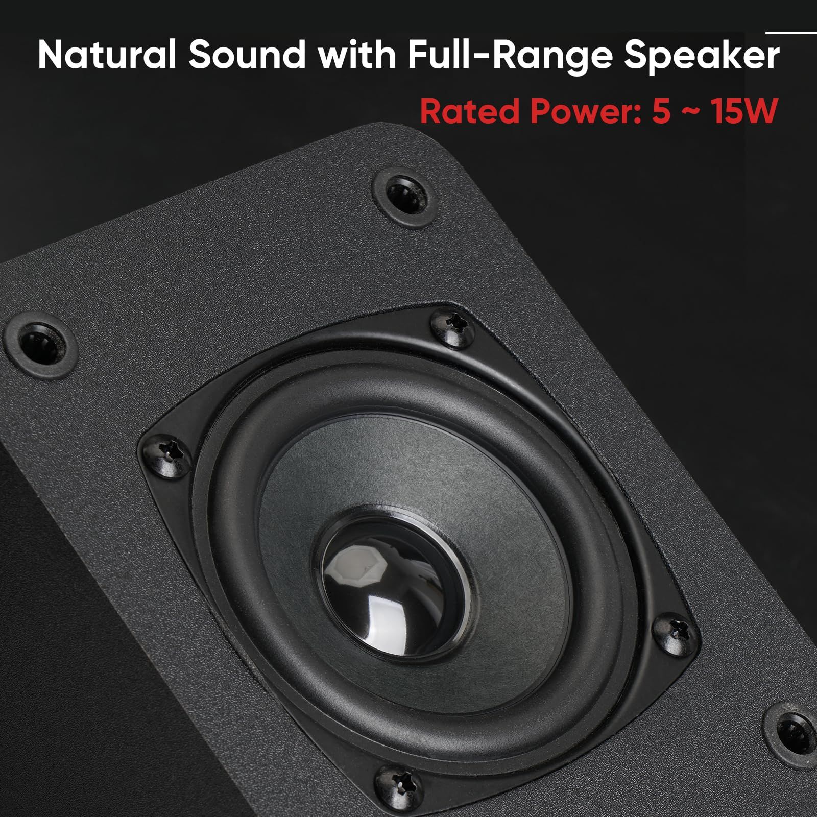 Saiyin 壁取り付けパッシブスピーカー 屋内リアサラウンドサウンドスピーカー 中音域および高周波用ステレオスピーカー ホームシアター レシーバーまたはアンプ用のパッシブ本棚スピーカーが必要