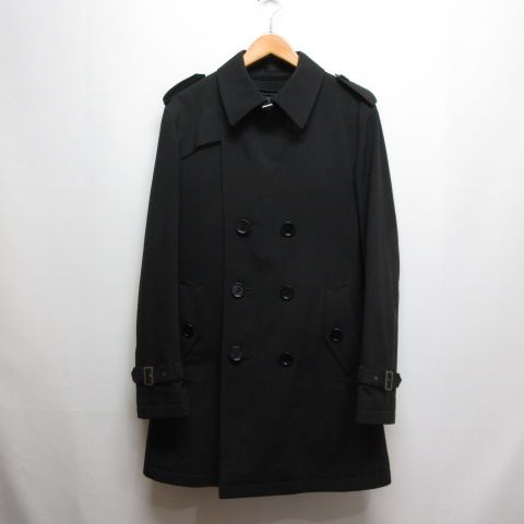 バーバリーブラックレーベル BURBERRY BLACK LABEL トレンチ コート キルティングライナー付き L 黒 ブラック D1A03-208-09 ベルト付き 保存カバー付き