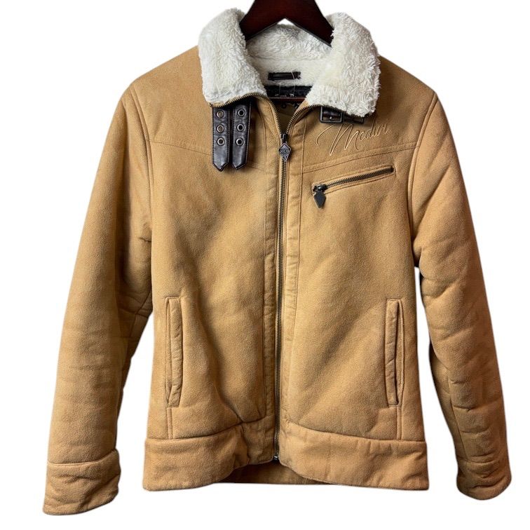 MCD Boa Collar Riders Jacket Camel ボアジャケット フェイクスエード