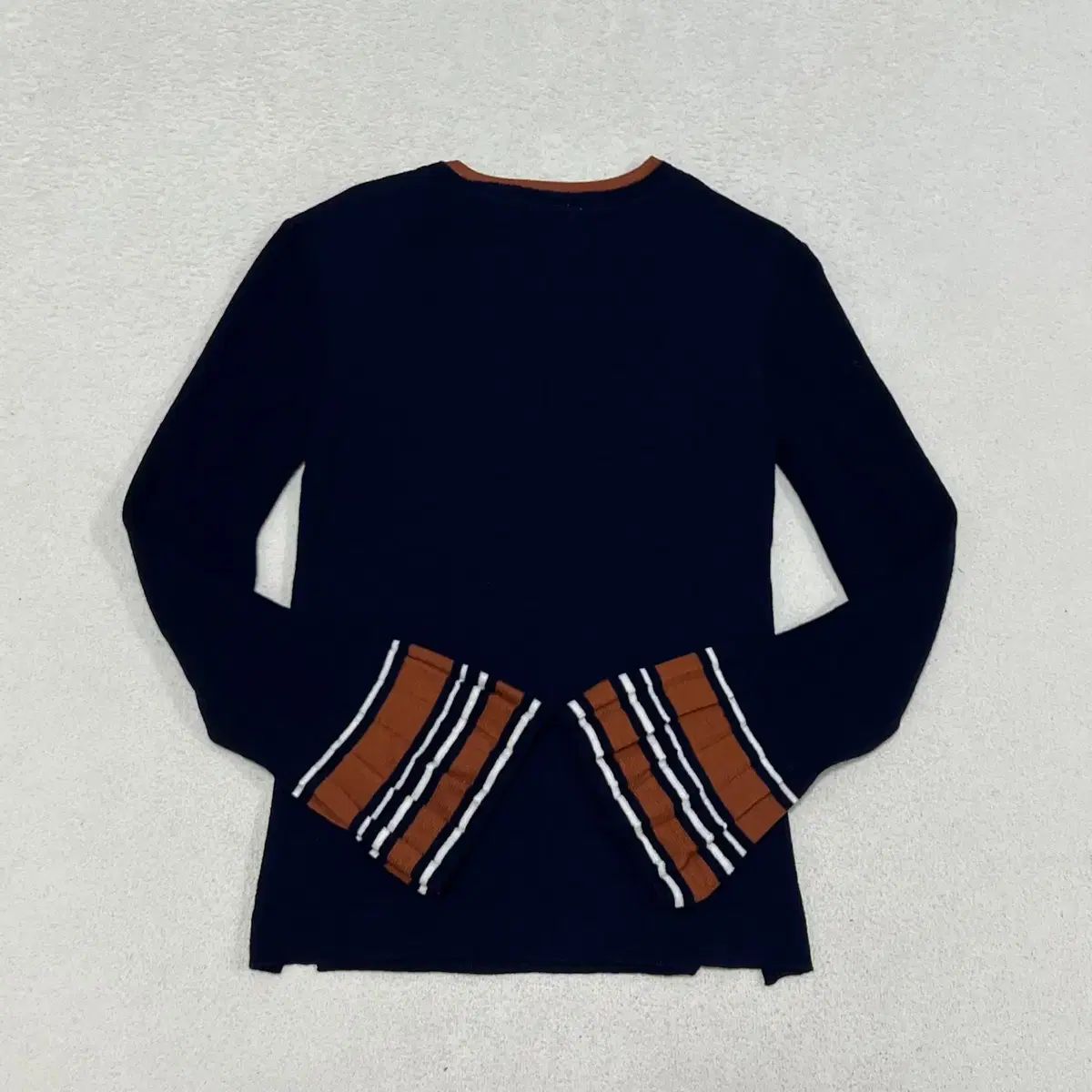 90システム レディース The HANDSOME 袖 ペプラム 長袖 ブラウス ニット1104