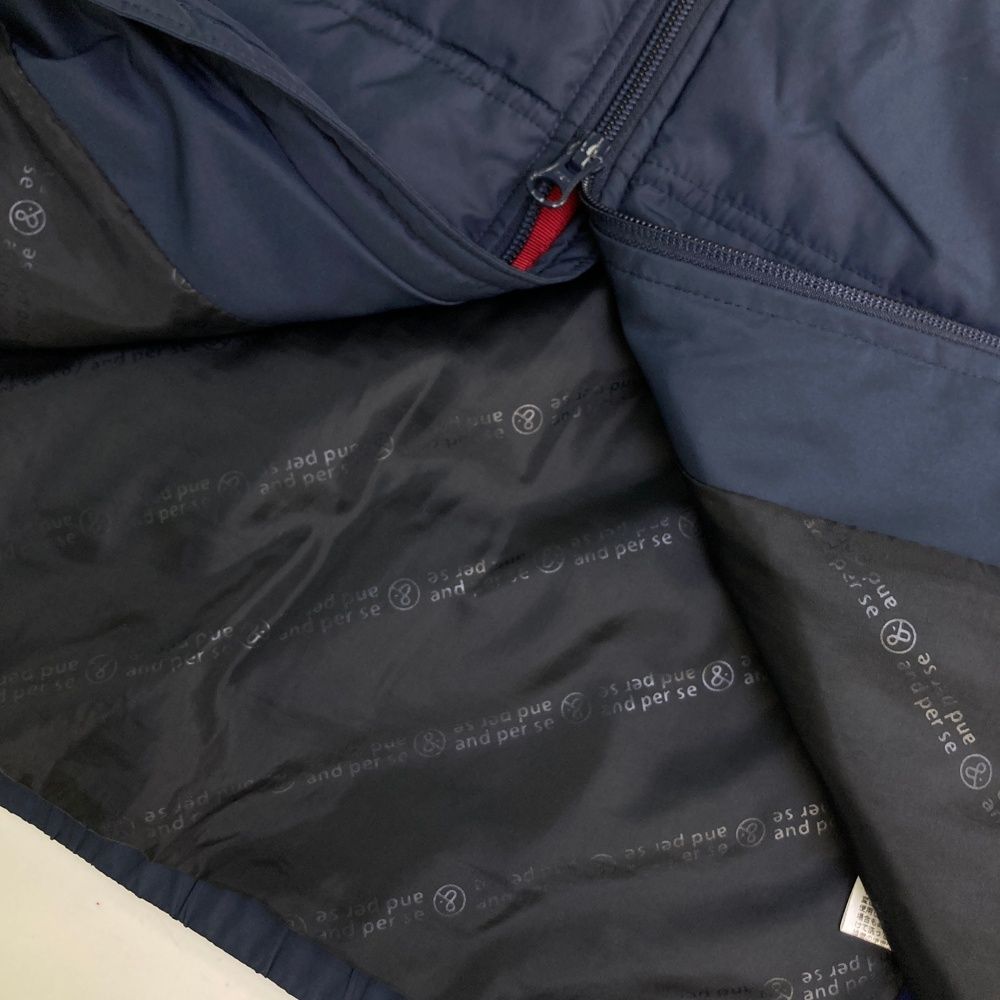 サイズ：LL AND PER SE アンパスィ 2WAY 中綿ジャケット ネイビー系