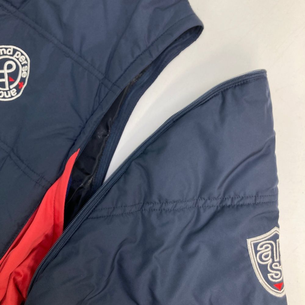 サイズ：LL AND PER SE アンパスィ 2WAY 中綿ジャケット ネイビー系