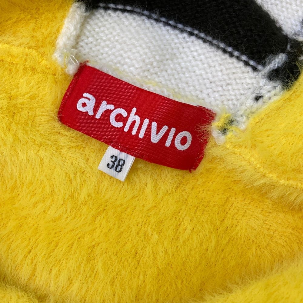 サイズ：38 ARCHIVIO アルチビオ 2WAYフード付 ボア ニットセーター