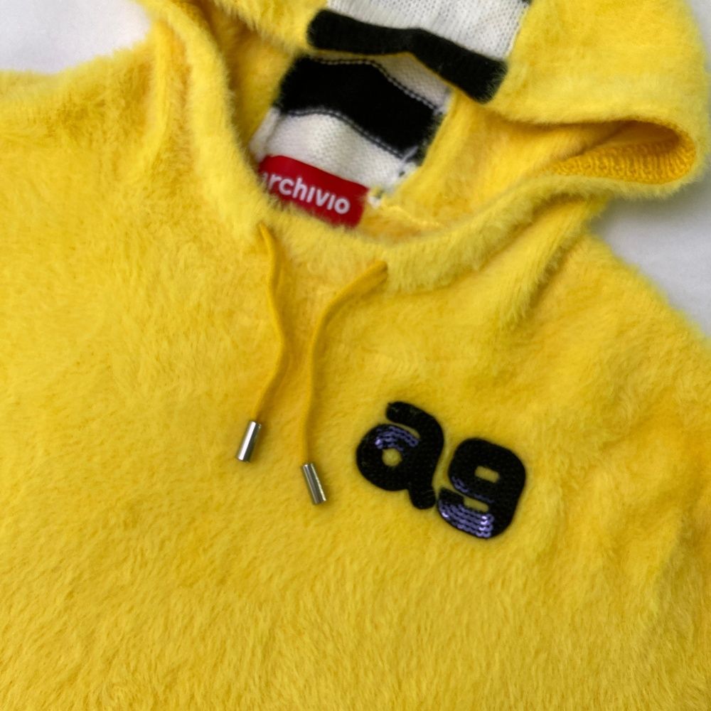 サイズ：38 ARCHIVIO アルチビオ 2WAYフード付 ボア ニットセーター