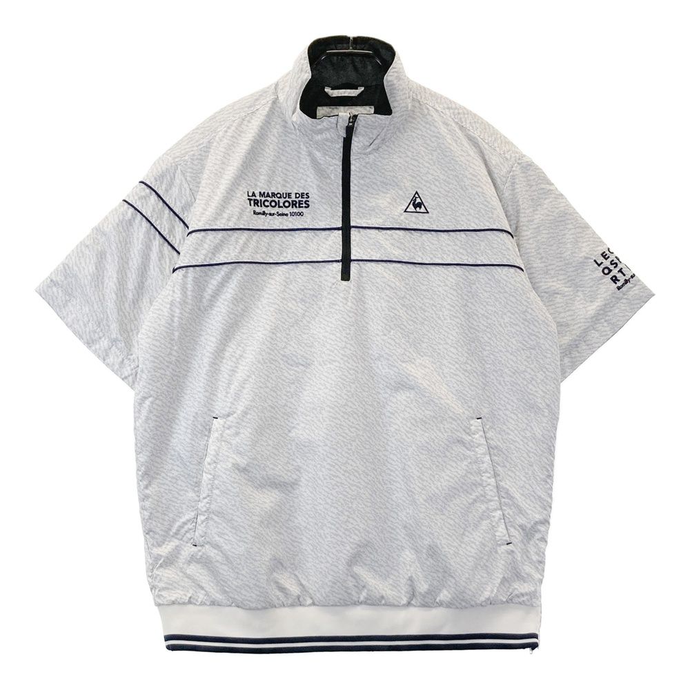 サイズ LL LE COQ GOLF ルコックゴルフ 半袖 ハーフジップ 中綿ジャケット 総柄 グレー系 240101550518 ゴルフウェア メンズ ストスト