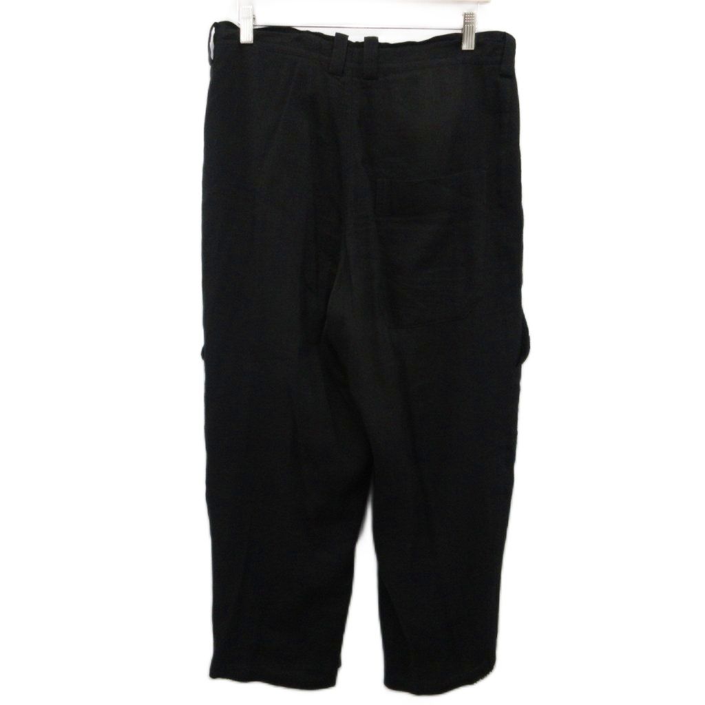 ワイズ Y s ワイドパンツ サルエルパンツ リネン混 YW-P16-304 黒 ブラック 1 約S-M