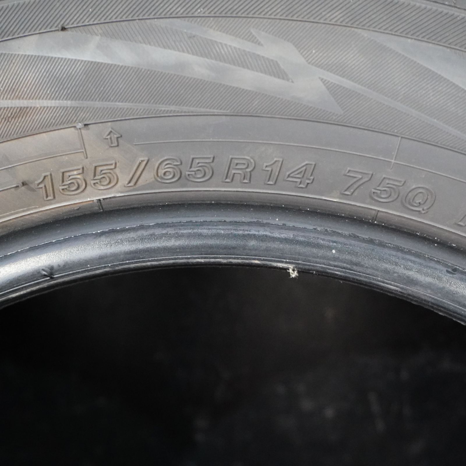  バリ山 ヨコハマ iceGUARD iG 70 155 65 R 14 2本 スタッドレス パンク等修復用に ワゴンR タント スペーシア N BOX等 14インチ スタッドレス