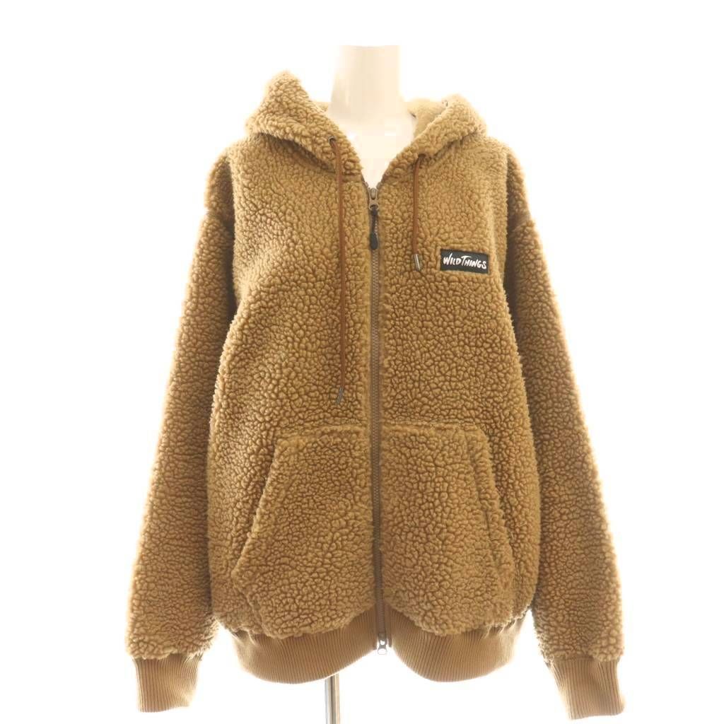 ワイルドシングス WILDTHINGS ボアパーカー アウター フルジップ S ブラウン CX GY53