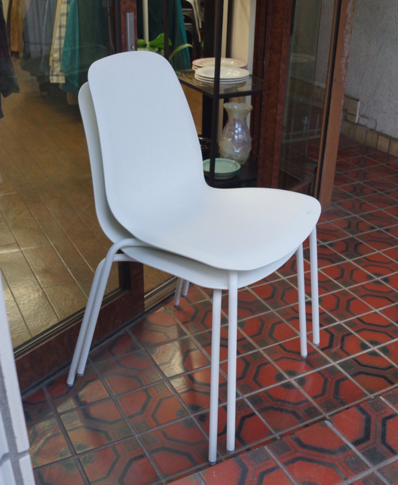 IKEA LIDAS 2脚 美品】IKEA イケア LIDAS リードオース ホワイト 2脚