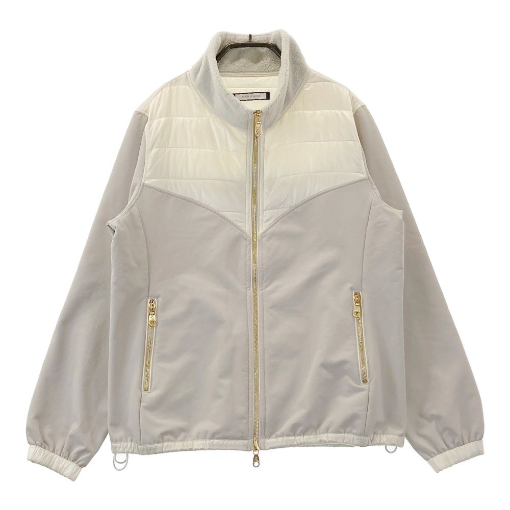 サイズ 40 MARK-LONA マークアンドロナ 裏フリース 中綿切替 ジップジャケット グレー系 240101552236 ゴルフウェア レディース ストスト