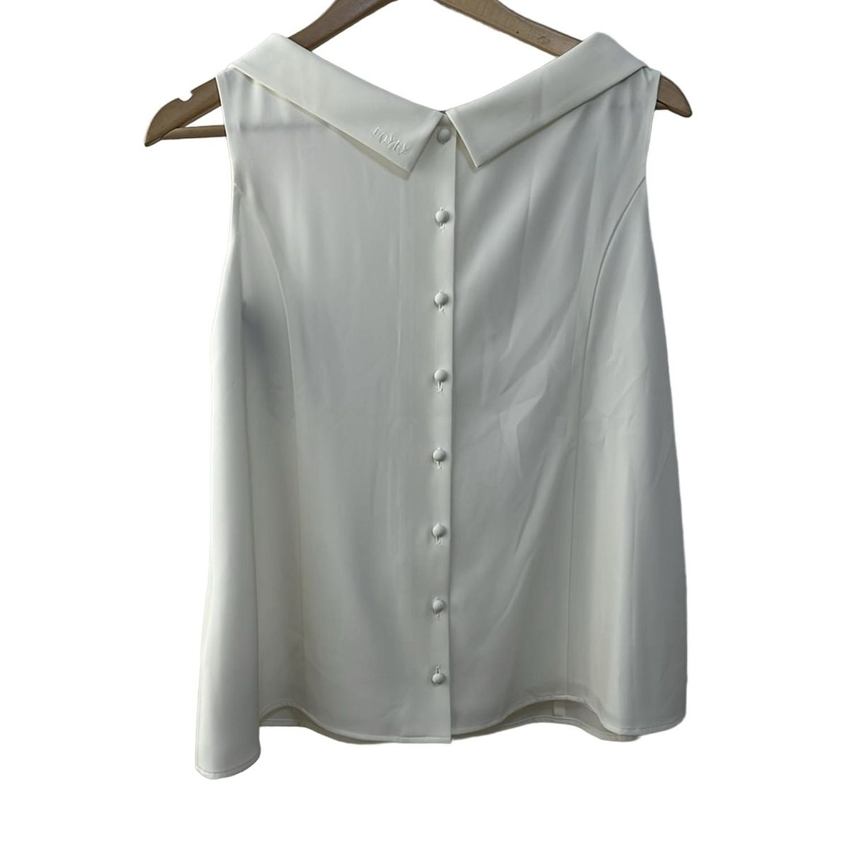 FOXEY NEW YORK フォクシーニューヨーク ノースリーブシャツブラウス サイズ40 M レディース - 42826 白