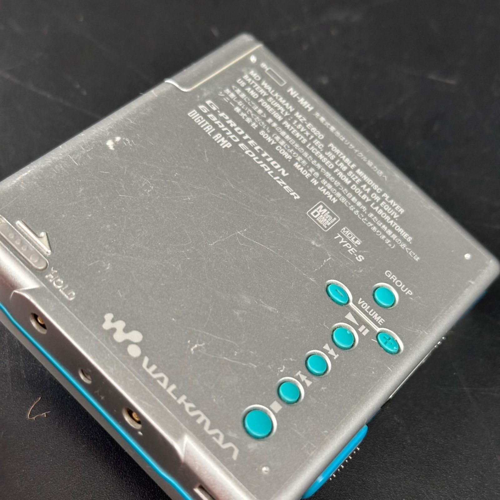 SONY MD WALKMAN MZ-E620 ポータブルMDプレーヤー ブルー 青 UTM592