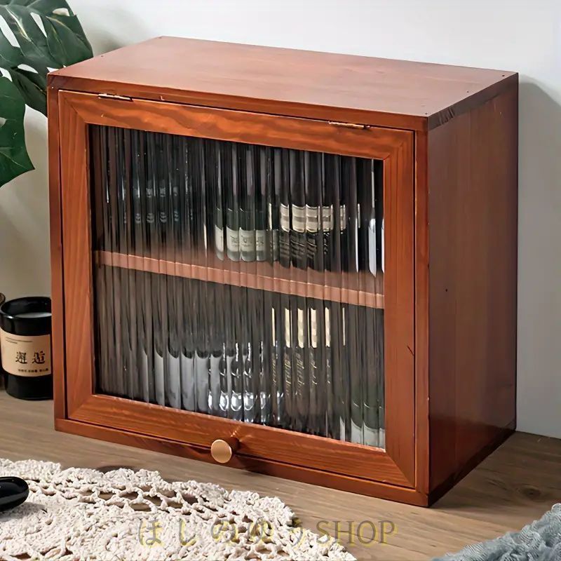 昭和レトロ 木製小物収納キャビネット 42x42x70 cm 【特集掲載