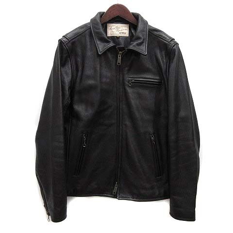 アヴィレックス AVIREX カウレザー シングル ライダースジャケット 黒 ブラック 42 6151088