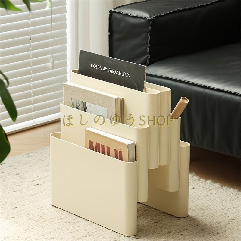 マガジンラック 本 収納 持ち運び ブックラック ブックスタンド モダン レトロ シンプル 韓国インテリア マガジンスタンド 2 お