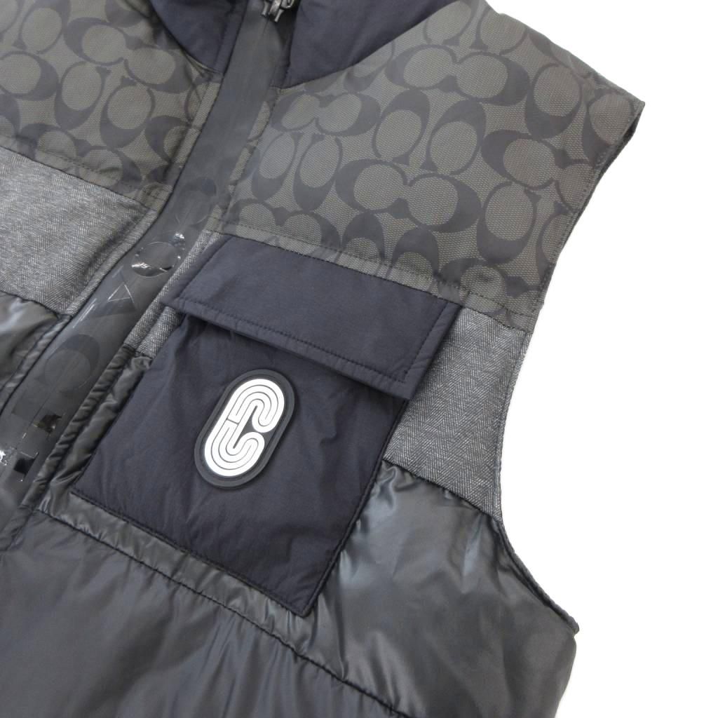 コーチ COACH ダウンベスト シグネチャー Cロゴ 黒 ブラック C5036 未
