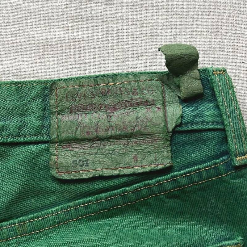 後染めグリーン 紙パッチ