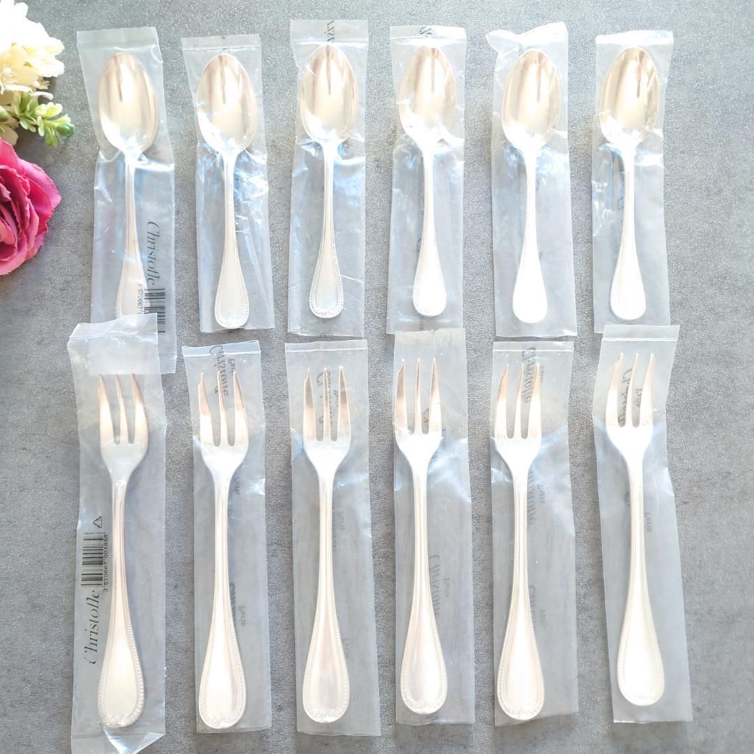 美品 クリストフル マルメゾン ケーキフォークコーヒースプーン 未開封