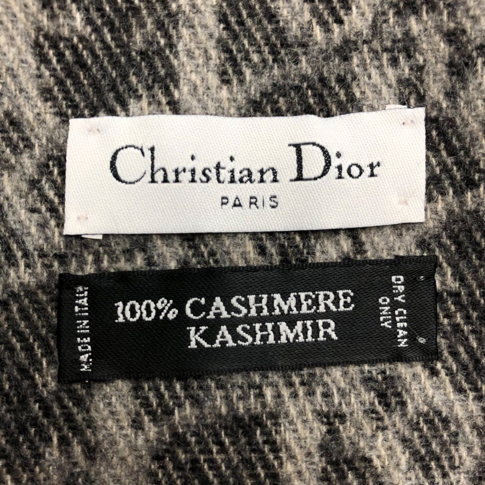 CHRISTIAN DIOR クリスチャン・ディオール カシミヤ100%マフラー Christian Dior クリスチャンディオール トロッター カシミヤ100