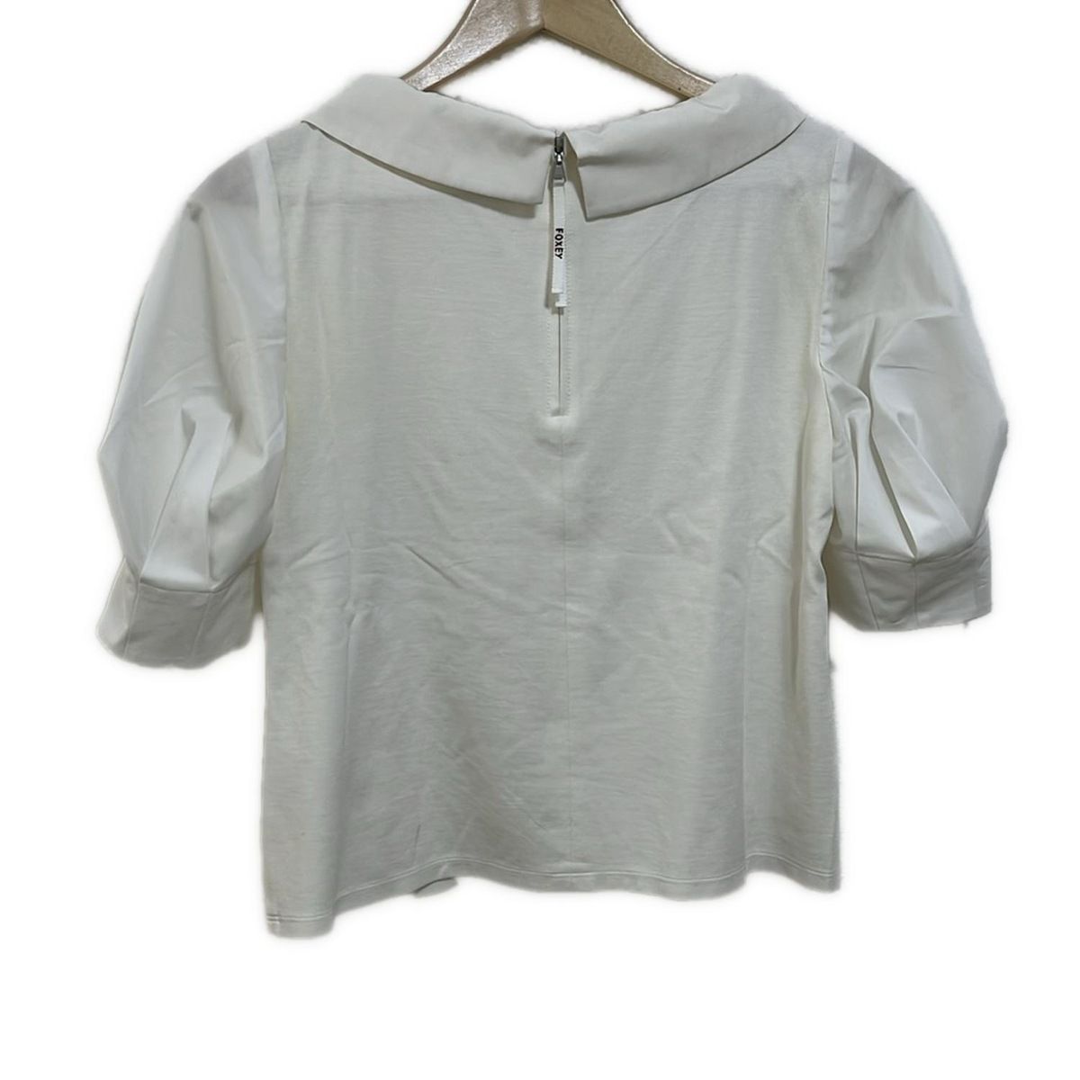 FOXEY NEW YORK フォクシーニューヨーク 半袖シャツブラウス サイズ40 M レディース - 42833 白 プルオーバー