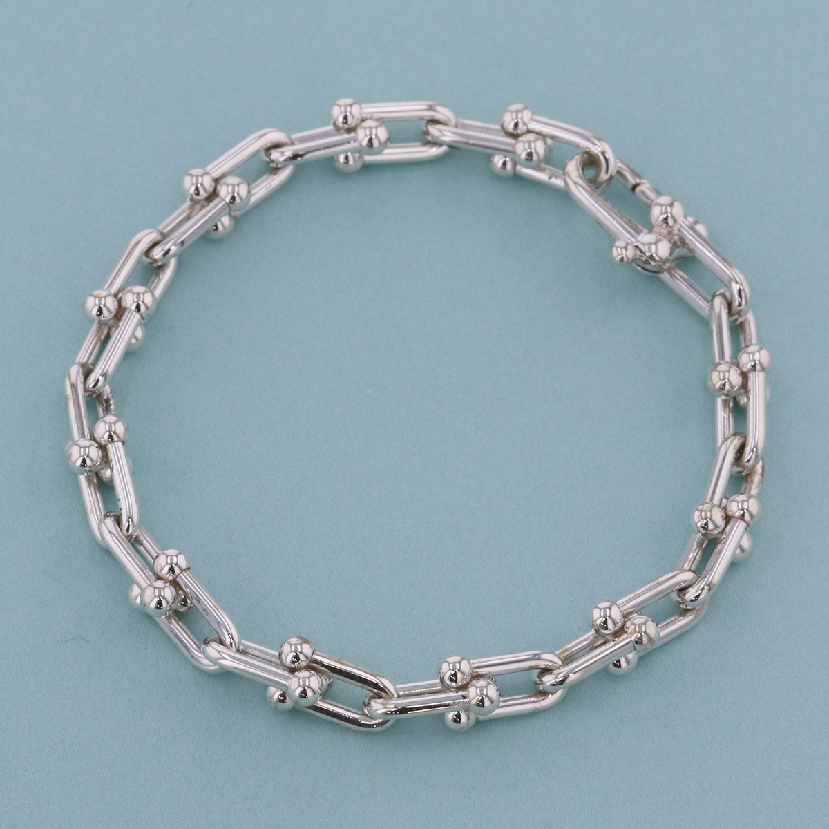 TIFFANY-Co. ティファニー ハードウェア スモール リンク ブレスレット レディース スターリングシルバー