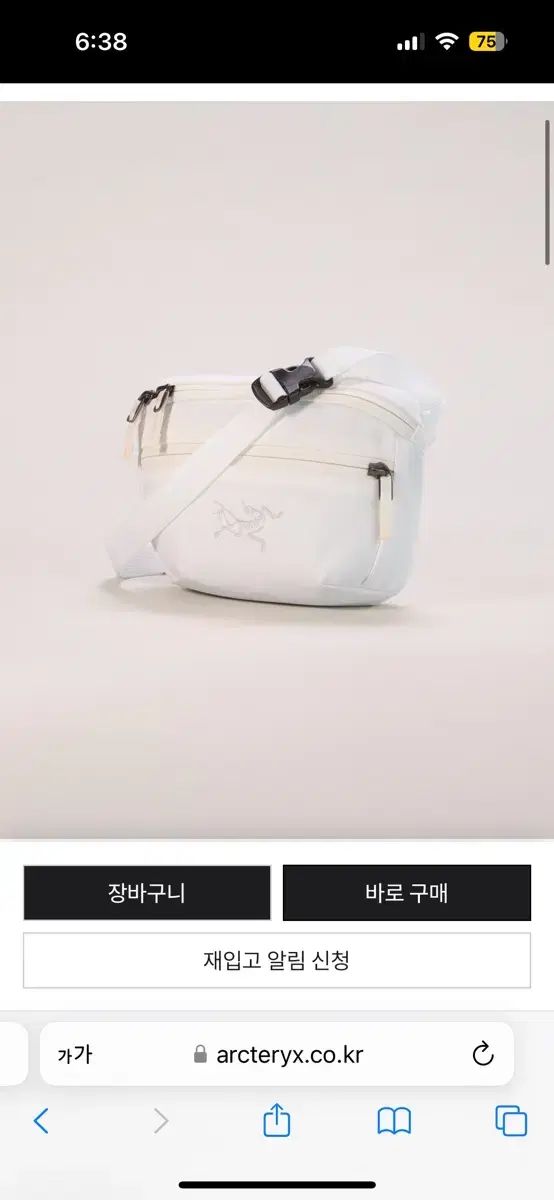 アークテリクス マンティス 1 ウェストパック 白