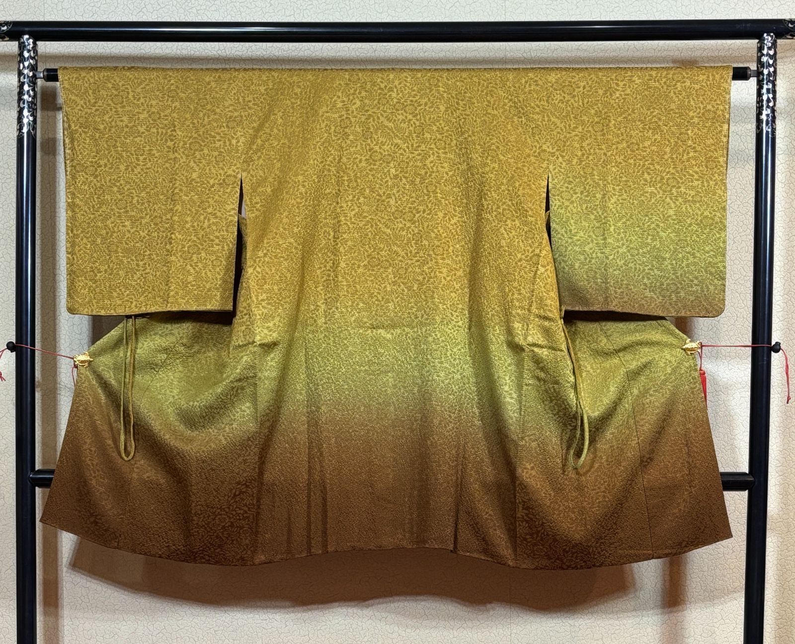 きもの蔵 膨れ織地 染わけ道中着 未着用