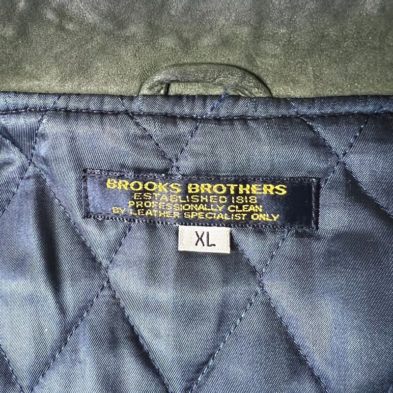 90s USA製 Brooks Brothers 本革 スエード ウール スタジアム