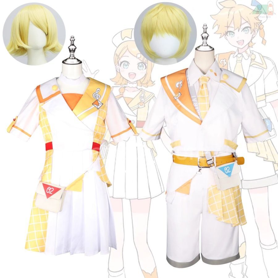 鏡音リン レン コスプレ衣装 ツイン セット ボーカロイド 二次元 アニメ イベント 日常 没入感