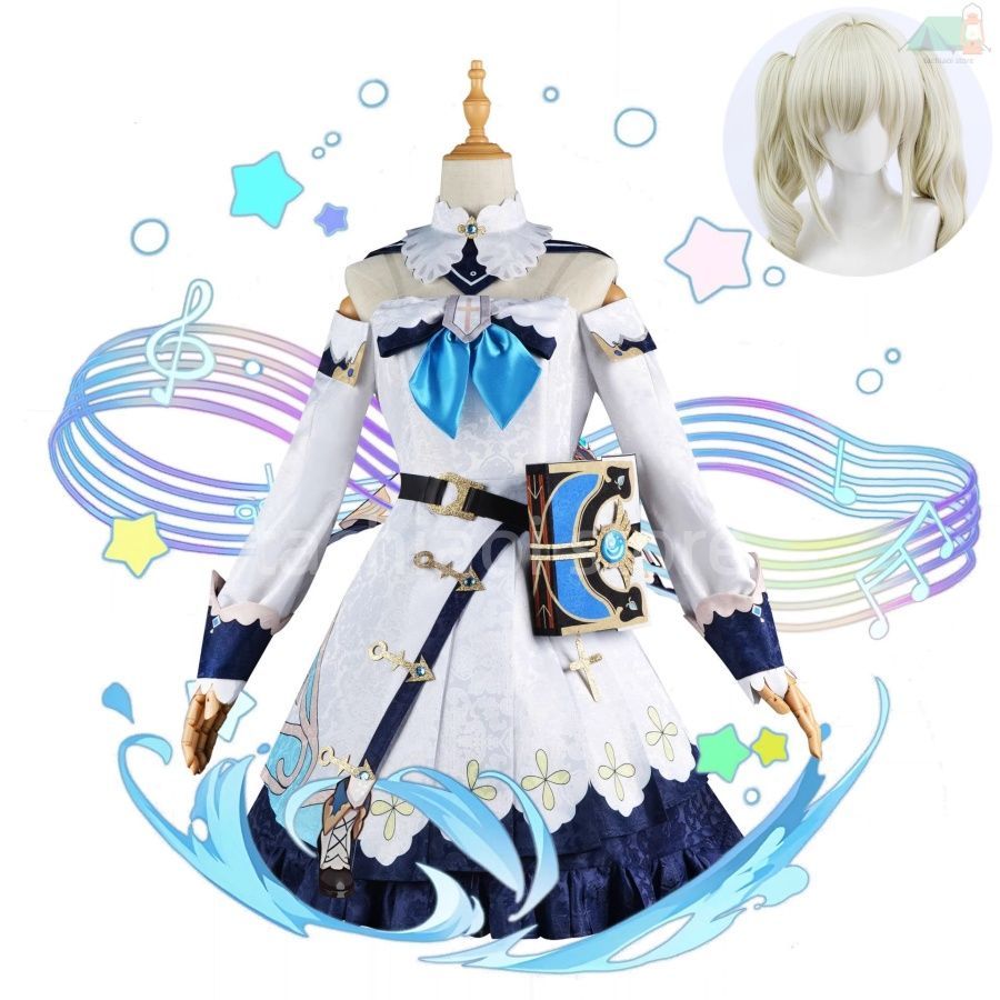 原神 バー コスプレ衣装 初期五星 暗紋 アイドル ゲーム イベント フルセット ウィッグ 没入感