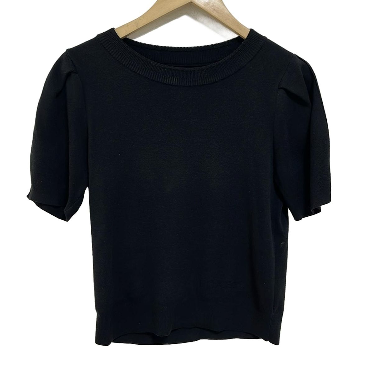 FOXEY フォクシー 半袖カットソー サイズ40 M レディース - 43438 黒 ニット