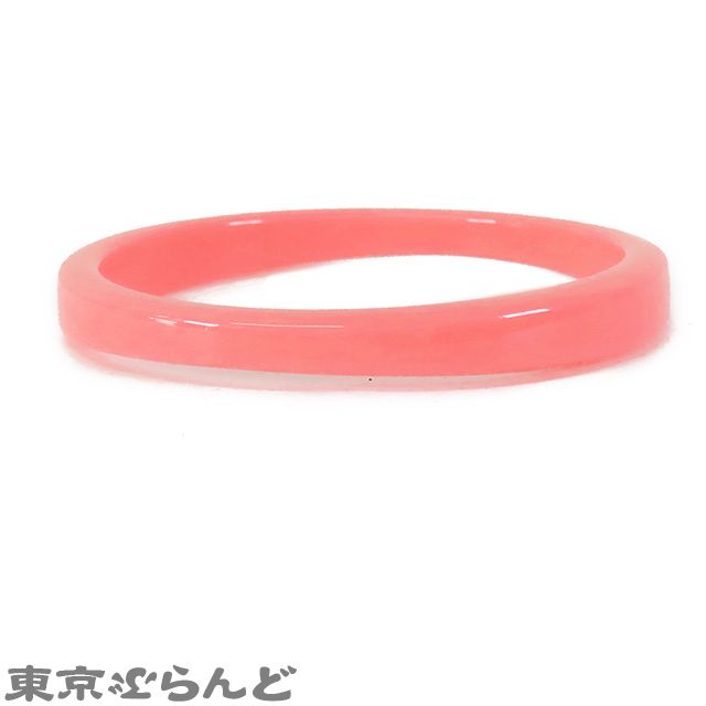 シャネル CHANEL ロゴ バングル ピンク プラスチック 08 C ブレスレット レディース