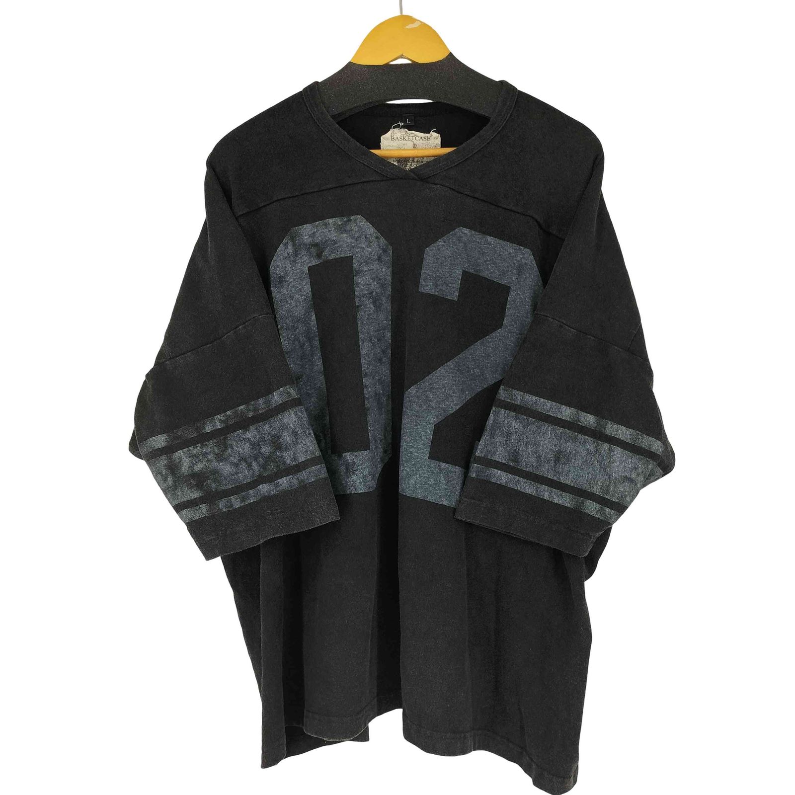 ユーズドフルギ 古着 BASKETCASE HORSECOLLAR FOOTBALL SHIRT SS BLACK メンズ JPN L